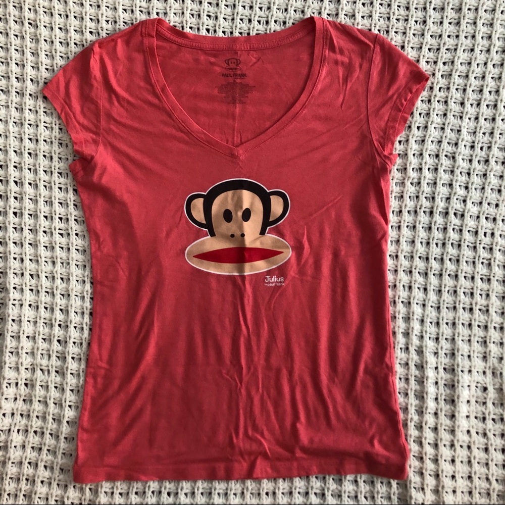 Paul Frank Julius  V Neck Tee Coral
